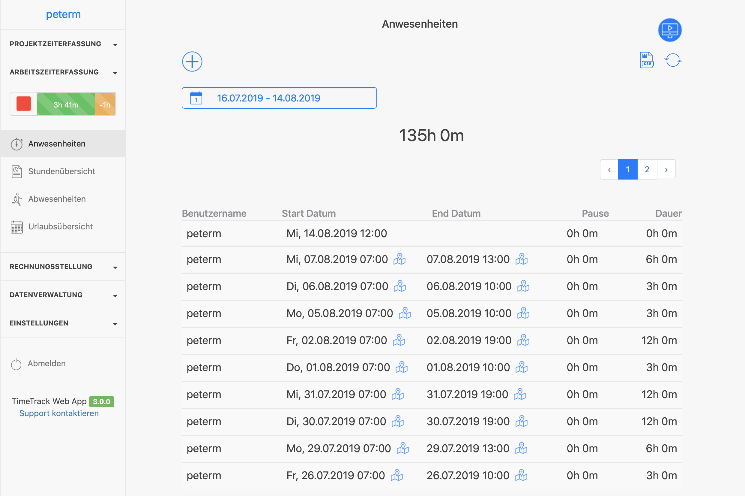 Arbeitszeiterfassung für Mitarbeiter Online und Mobile TimeTrack