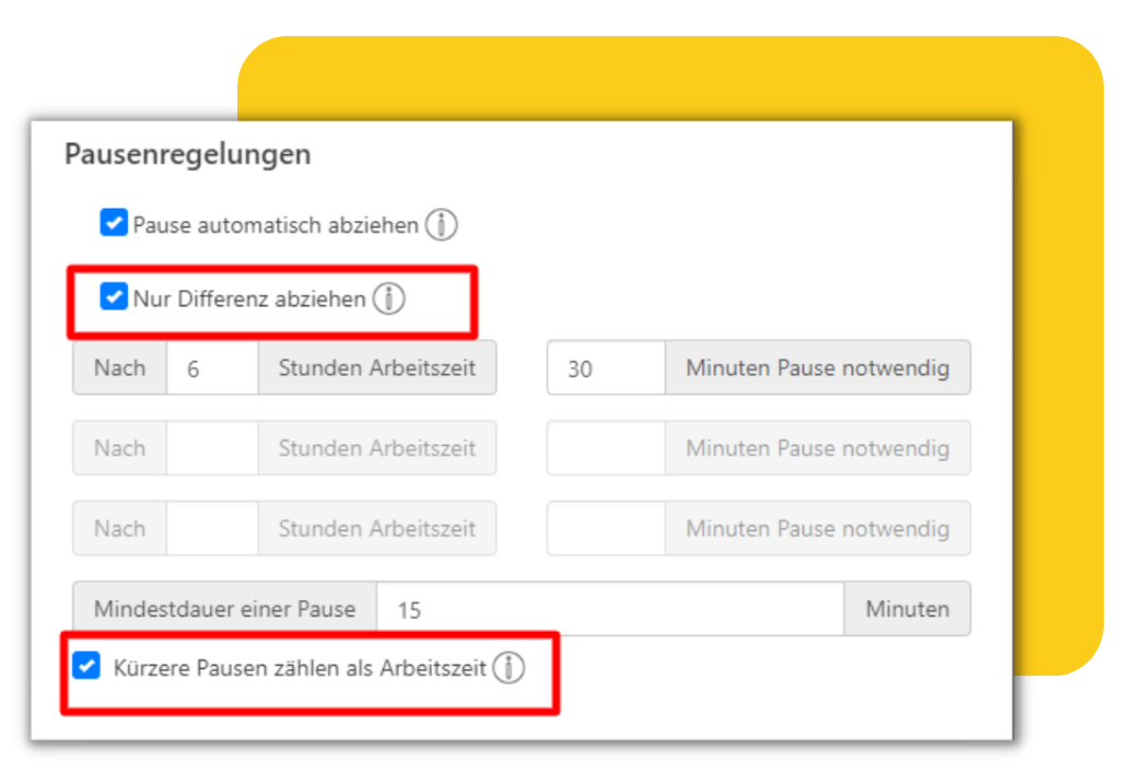Pausenregelungen
